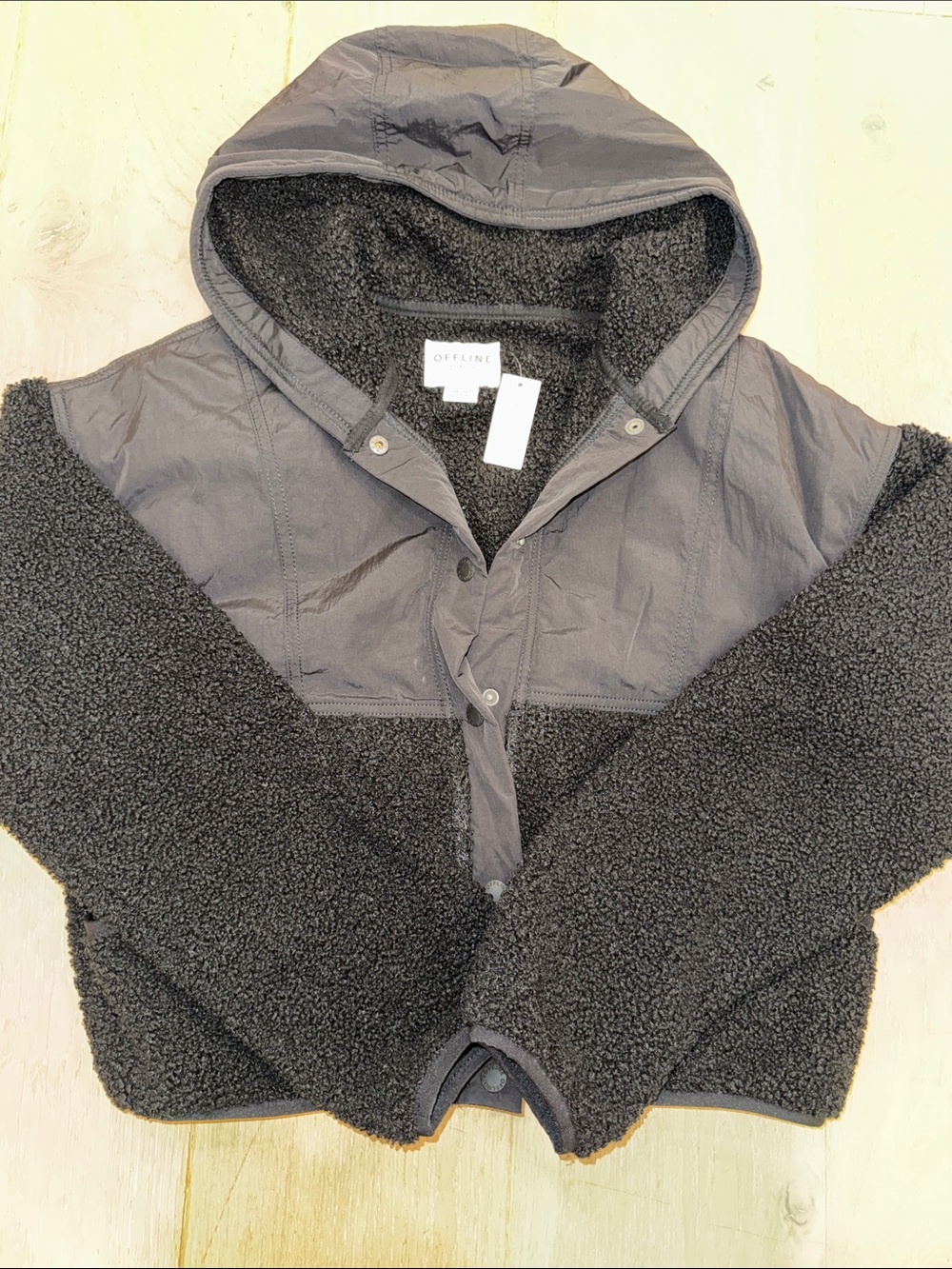 NWT Aerie Hooded Sherpa Jacket